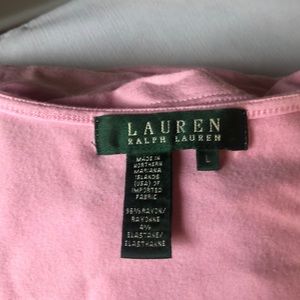 Ralph Lauren baby pink faux wrap top, size large